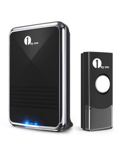 Easy Chime Wireless Doorbell Kit, 6 Melodies to Choose-1 Battery Recevier + 1 Button