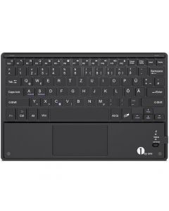 1 BY ONE Clavier sans fil Bluetooth et allemand multi Touchpad Noir
