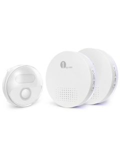 Wireless Doorbell, Waterproof Door Chime Kit Operating at Over 500 Feet-2 Receivers+1 Push button