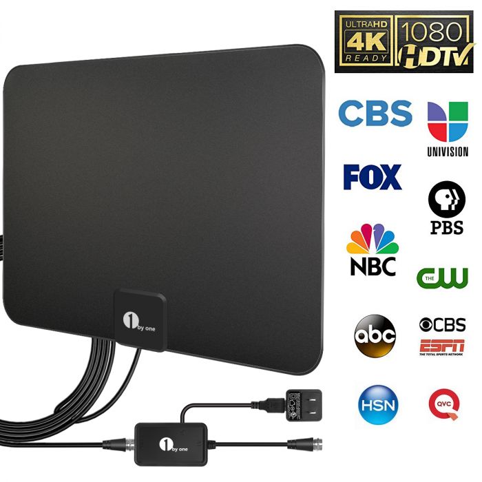 Amplified Digital Indoor TV Antenna Supports 4K Free Channels etc 1080P HD 80 Miles Indoor HDTV Antenna Digital TV Antenna with Signal Amplifier