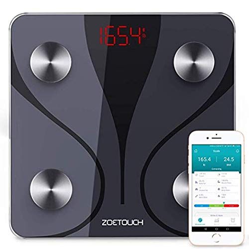 Bluetooth Body Fat Scale,Smart Scale Bathroom Digital Weight Scale with iOS  Android APP, Unlimited Users, Auto Recognition Body Composition Analyzer