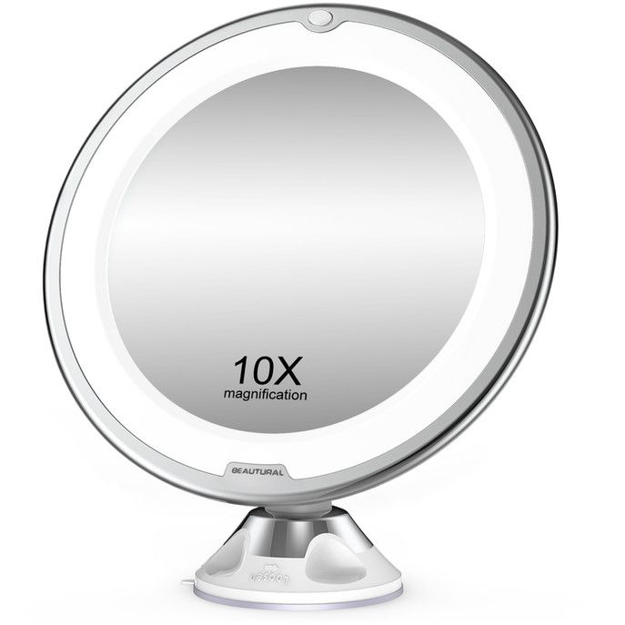 BEAUTURAL 10X Magnifying LED Lighted Makeup Mirror BEAUTURAL 10X Magnifying LED Lighted Makeup Mirror