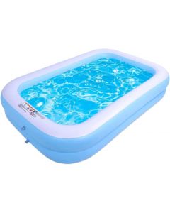 Inflatable Swimming Pool, 103" X 69" X 20", Full Size Splashing Pool for Adults, Kids, Toddlers