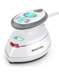 BEAUTURAL Mini Travel Steam Iron for Clothes with Dual Voltage, Non-Stick Soleplate, Anti-Slip Handle, Ideal for Sewing, Quilting and Handcraft