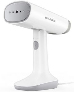 BEAUTURAL Travel Steamer for Clothes with Dual Voltage for Worldwide Use, Foldable Handheld Garment Fabric Wrinkle Remover, Portable Steam Iron, 35 Second Fast Heat-up