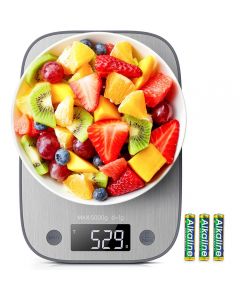 SIMPLETASTE Digital Food Kitchen Scale, Measures in Grams and Ounces for Baking, Cooking, Weight Loss for healthy Diet, 304 Stainless Steel, batteries included