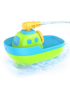 KINDIARY Bath Toy, Automatic Water Spray Squirt Boat, Battery Operated Sprinkler Bathtub Waterproof Bathing Tub Swimming Pool Toy for Baby, Toddlers, Infants, Kids, Boys, Girls