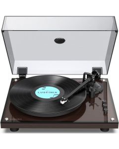 1 BY ONE Luscinia Acrylic Sheet Record Player, Belt-Drive Turntable with Bluetooth Output Connectivity, Built-in Phono Preamp, USB Recording RCA Output, Adjustable Counterweight and AT-3600