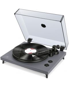 1 BY ONE Rock Pigeon Vinyl Record Player, Belt-Drive Turntable with Speakers, Built-in Phono Preamp, Moving Magnetic Cartridge AT-3600L, RCA Out, 2-Speed