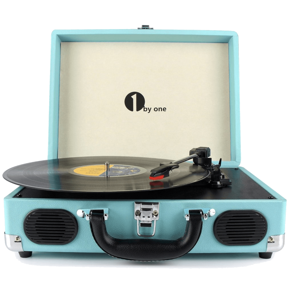 1byone classic best sale wooden turntable