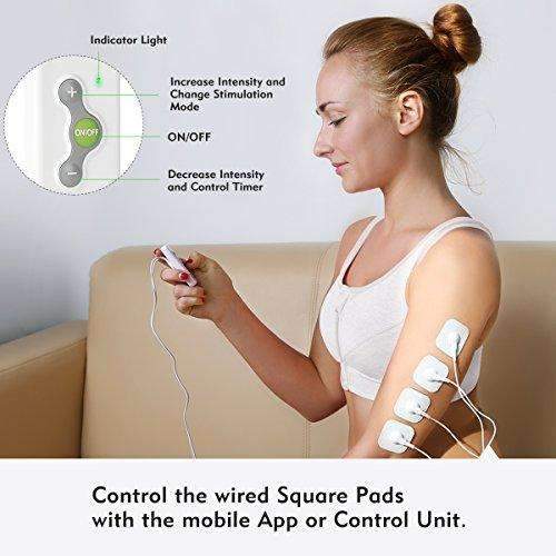 Wireless Back Pain Relief Massager Tens Unit - Bluetooth Electric App  Control for sale online